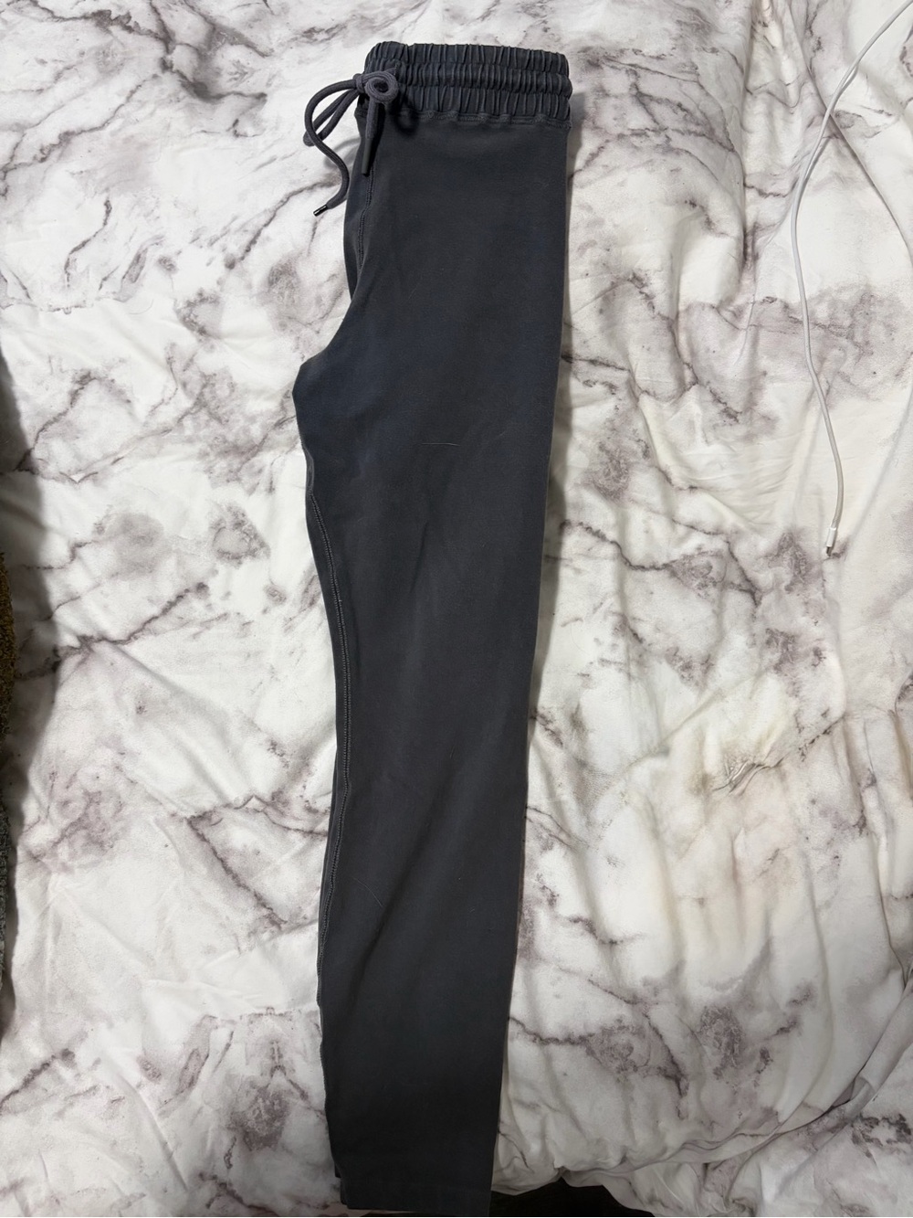 Good American Shadow Gray Elastic-Waist Joggers